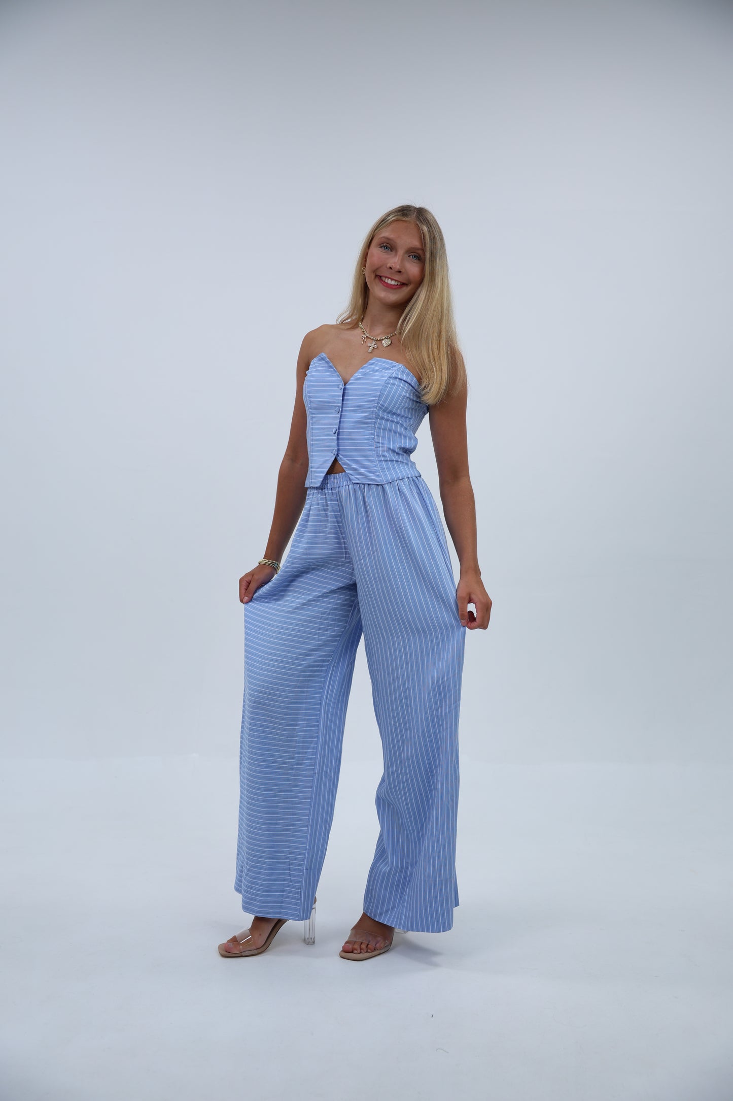 Mini Blue Pant Set