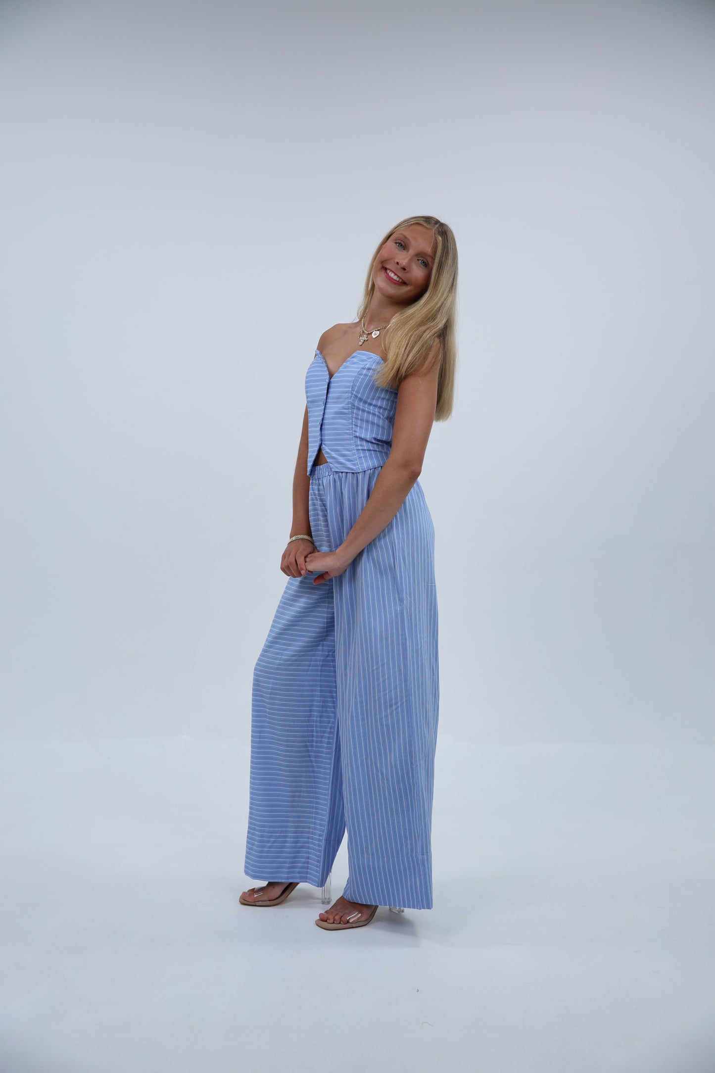 Mini Blue Pant Set