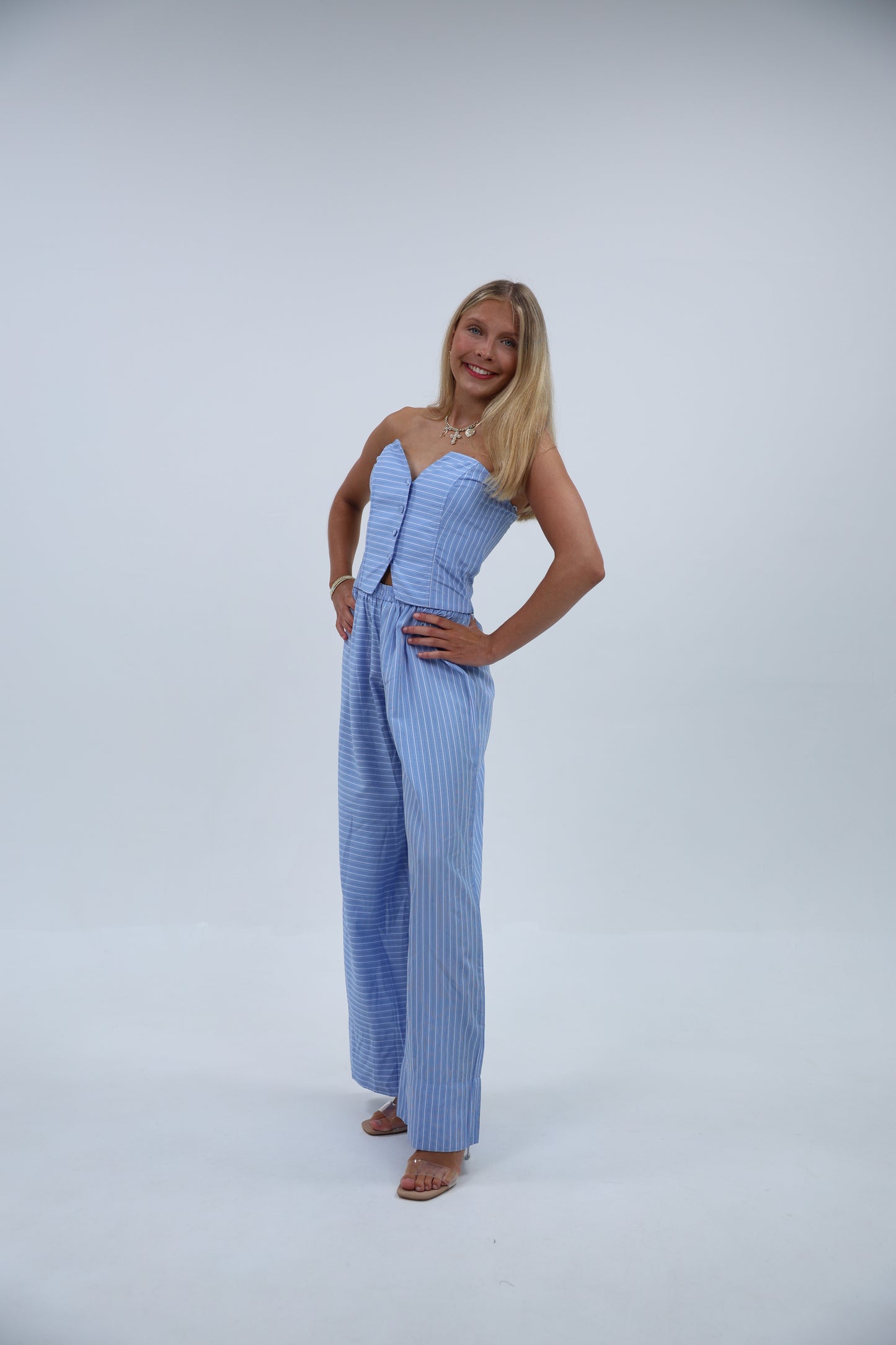 Mini Blue Pant Set