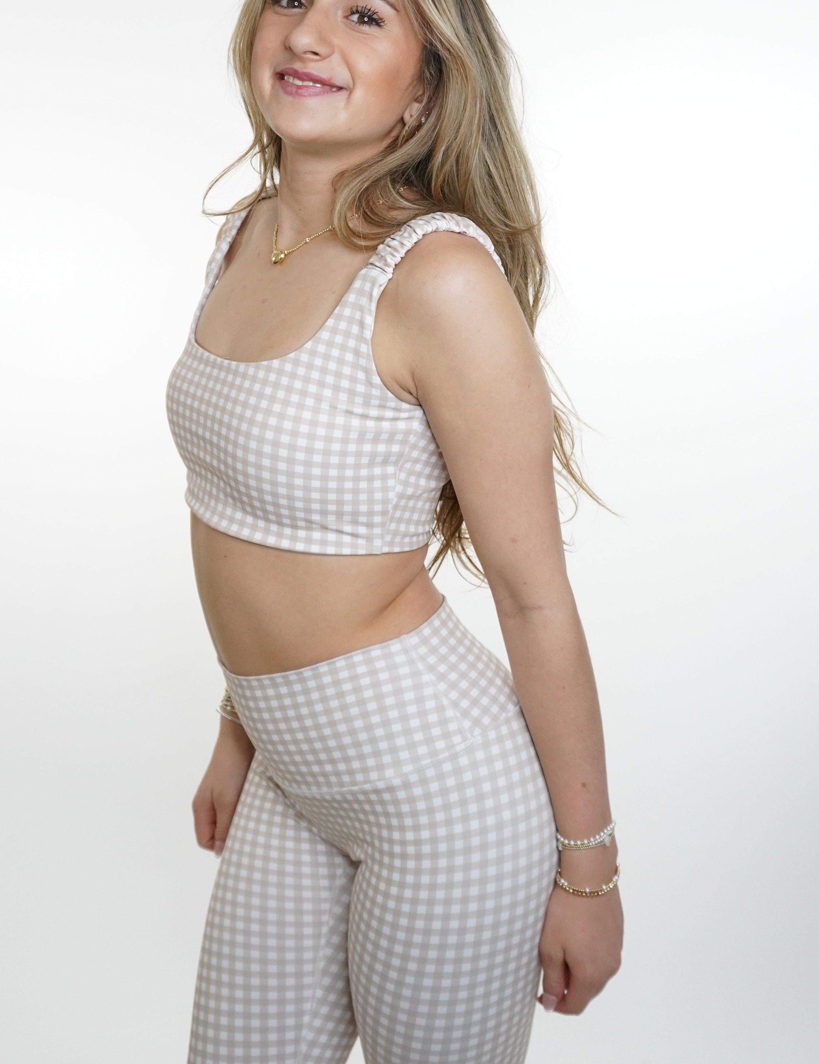 My Favorite Gingham Sport Bra Top