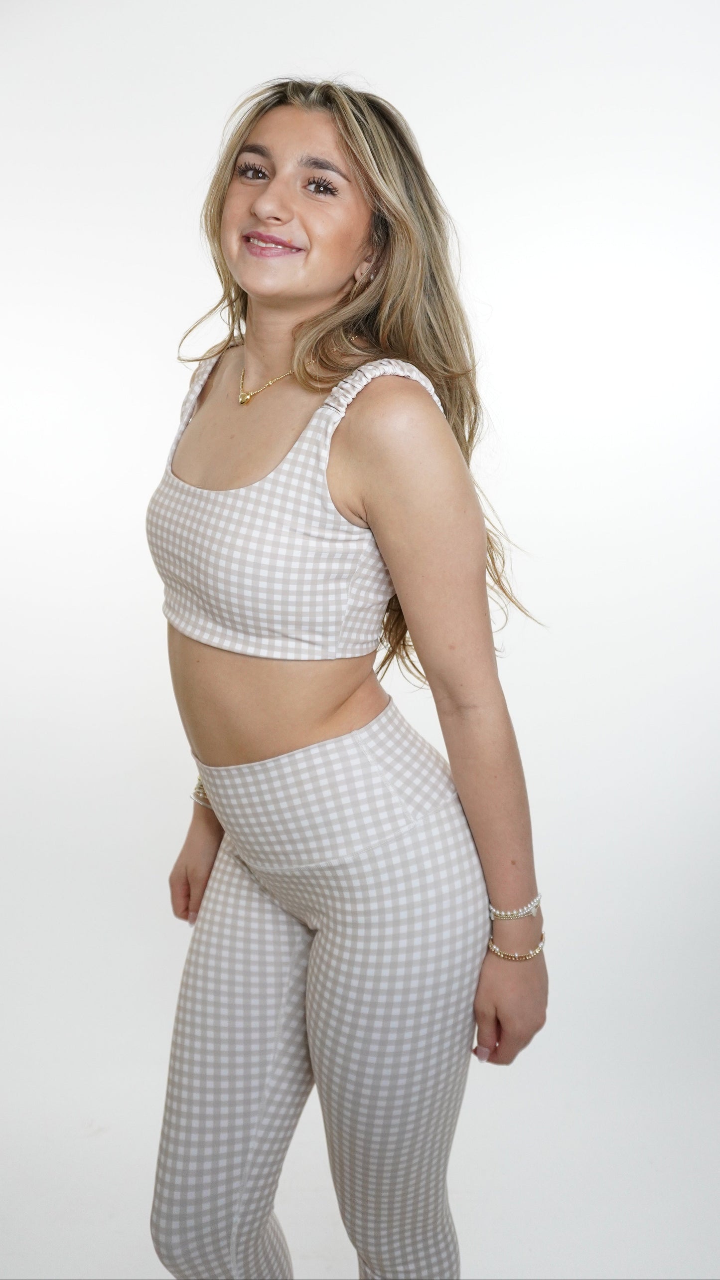 My Favorite Gingham Sport Bra Top