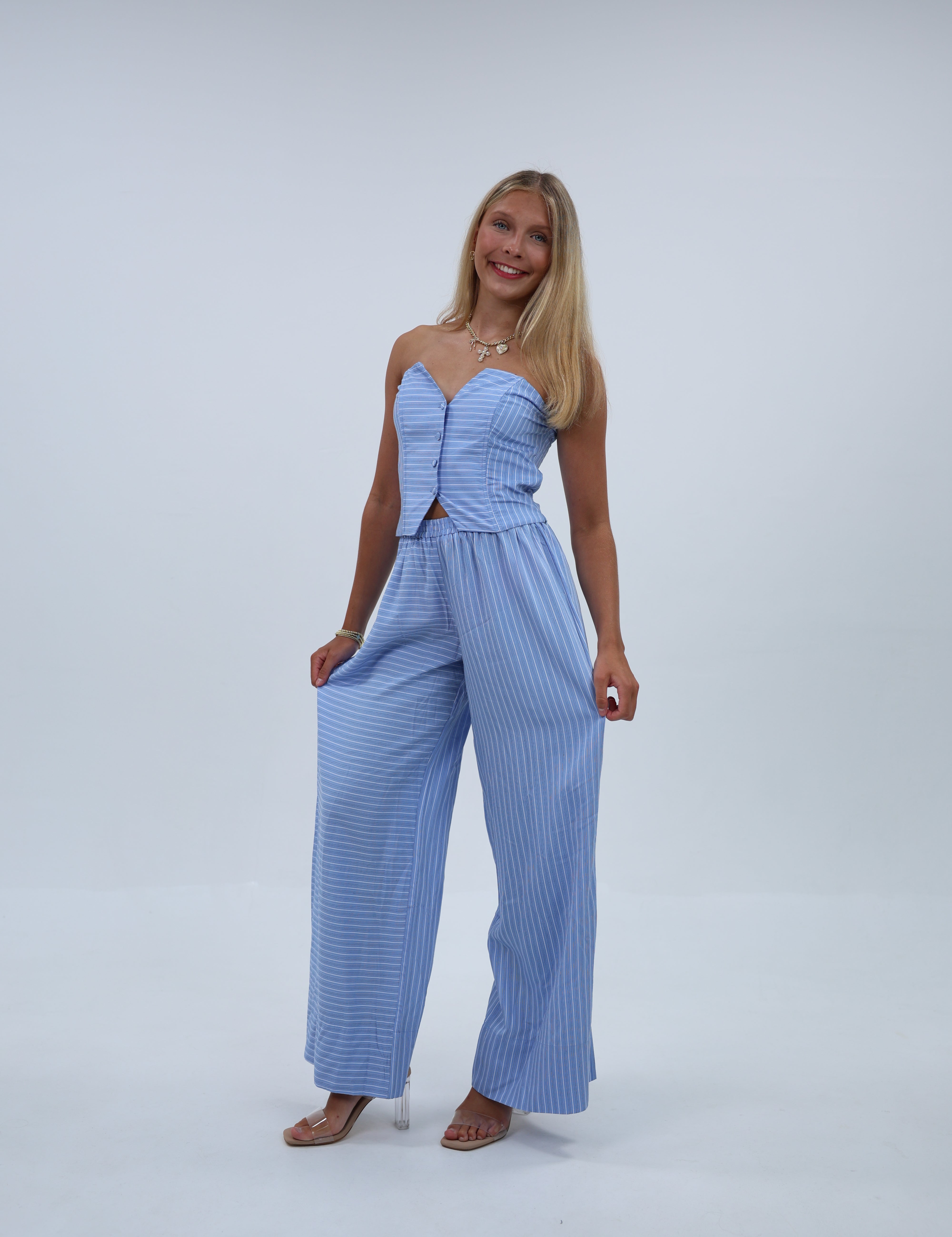 Mini Blue Pant Set