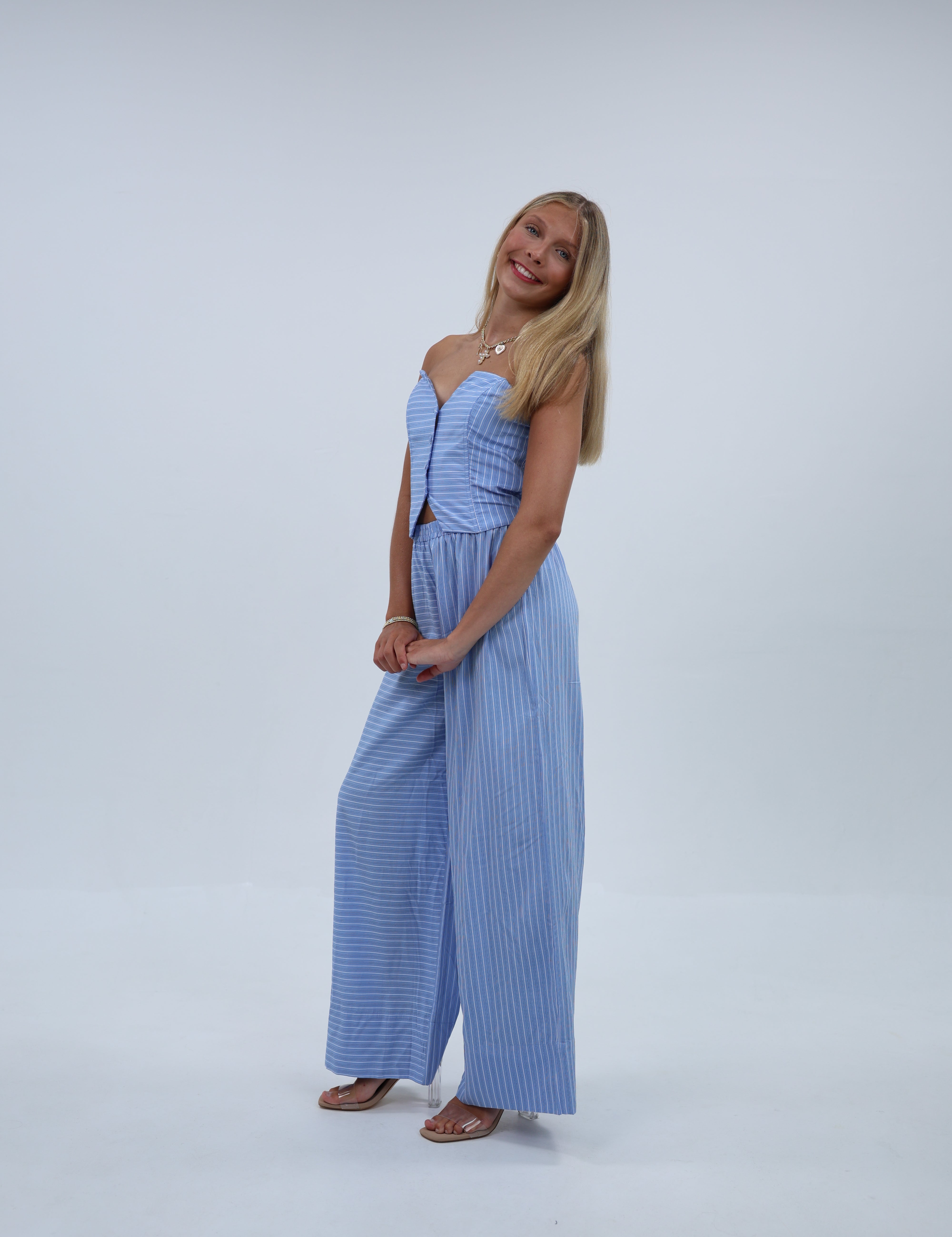 Mini Blue Pant Set