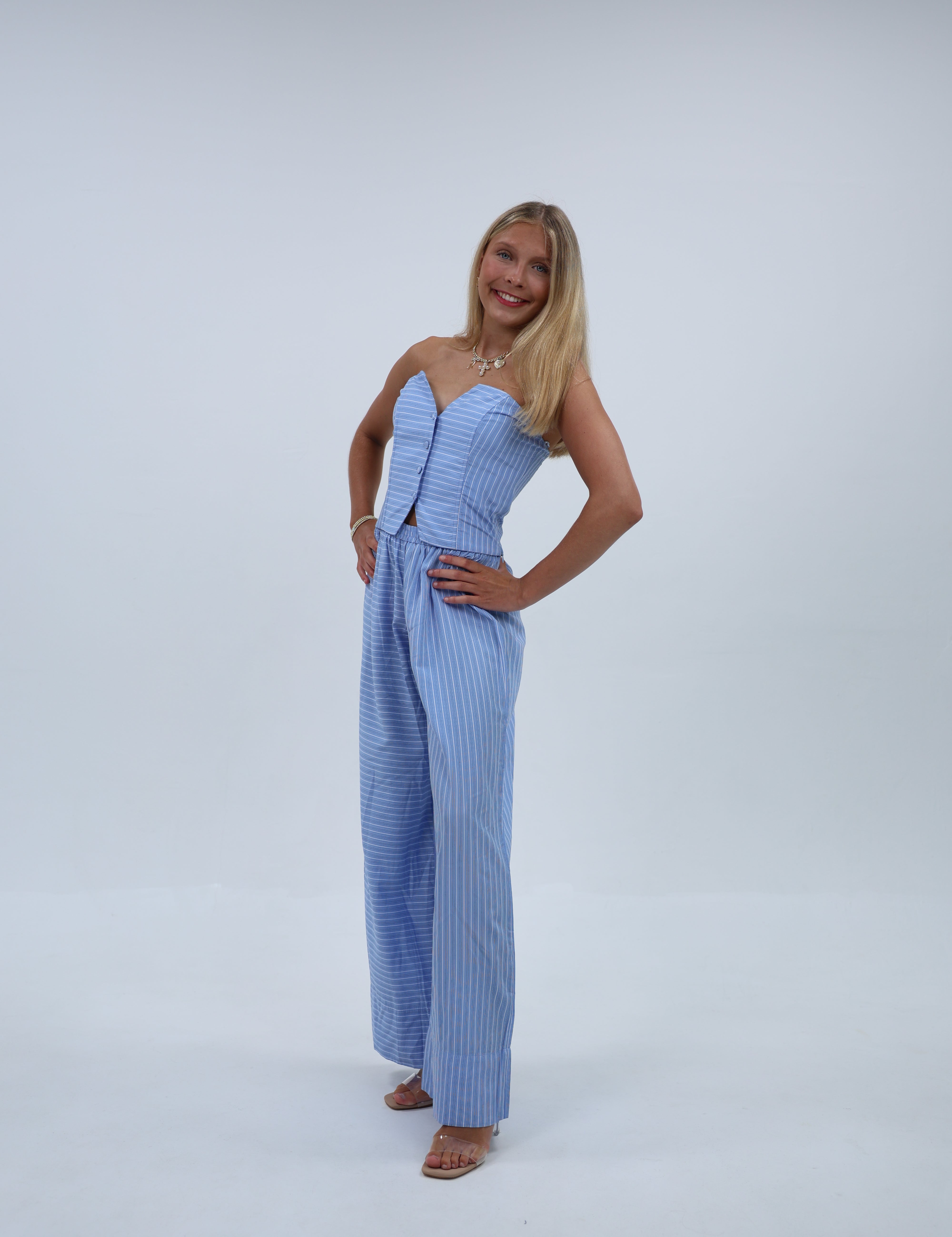Mini Blue Pant Set